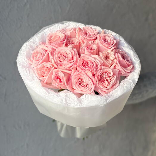15 пионовидных роз pink o‘hara