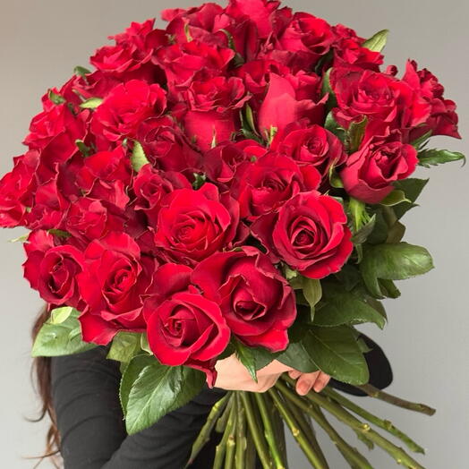 Букет из алых роз😍 «Абсолютная победа»