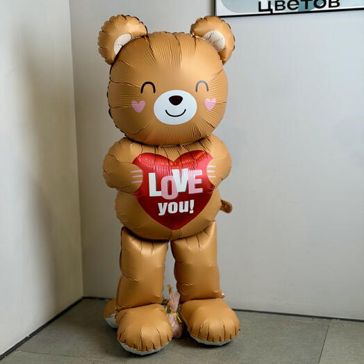 Шар Фигура 3D, Мишка с сердцем