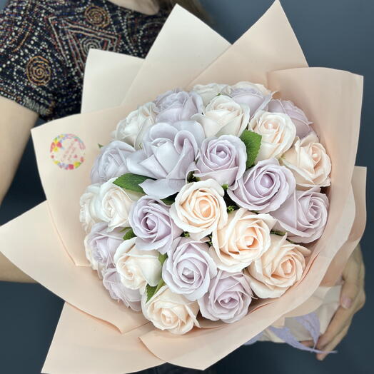 Букет из 35 мыльной розы