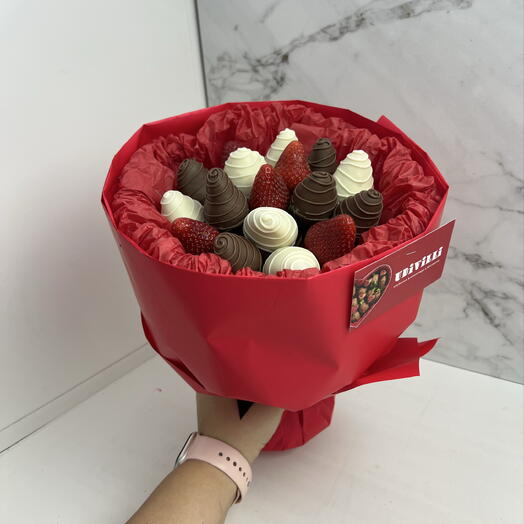 Букет из клубники в шоколаде Валентинка mini