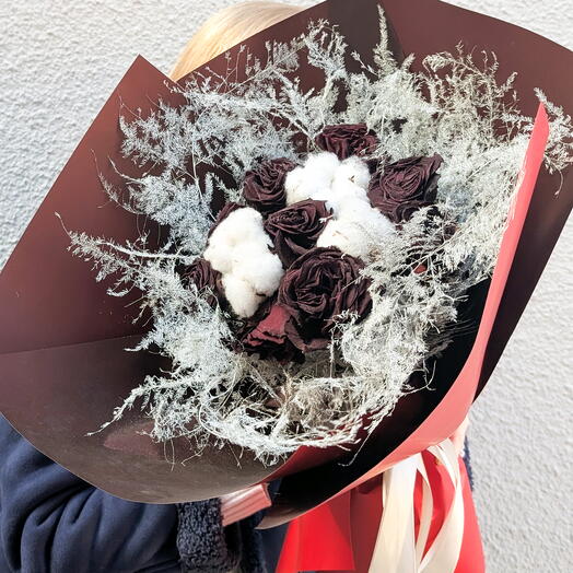 Bouquet of dried flowers Black Baccara