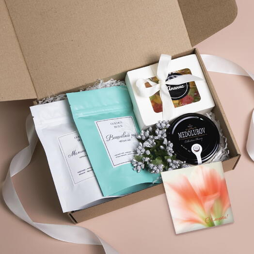 Подарочный набор Голубое Настроение подарок на 8 марта женщине подруге коллеге корпоративный