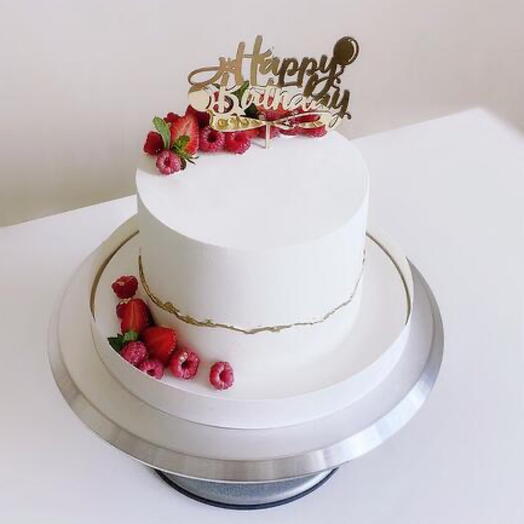 Торт со свежими ягодами 😍🍓