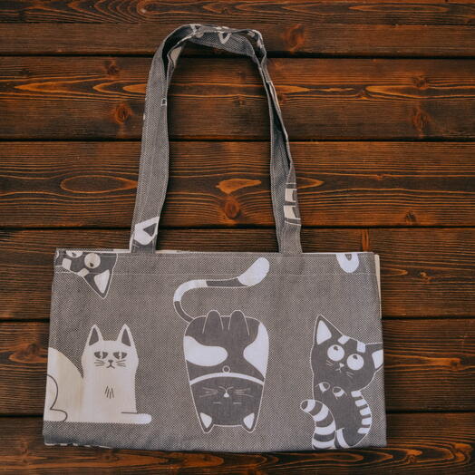 Сумка шоппер с котиками