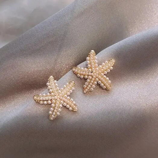 Серьги «Стар», цвет золото