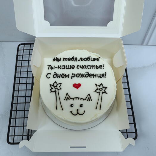 Торт с котиком "День рождения"