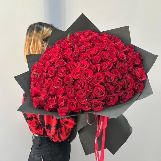 Букет из 101 красной розы🌹