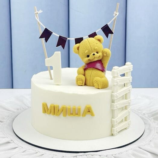Торт для мальчика на детский день рождения «Мишка»