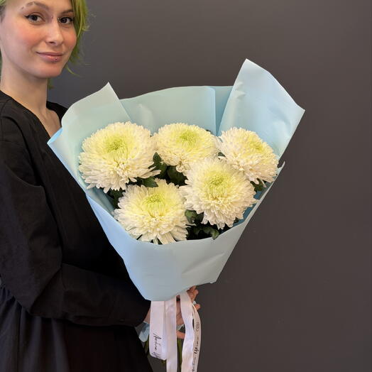 Букет хризантем одноголовых