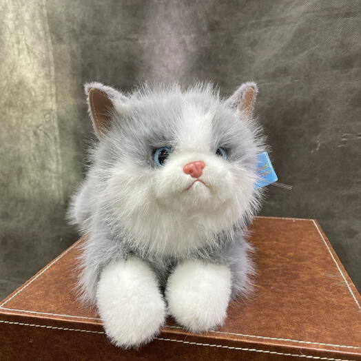 Мягкая игрушка кошка серая