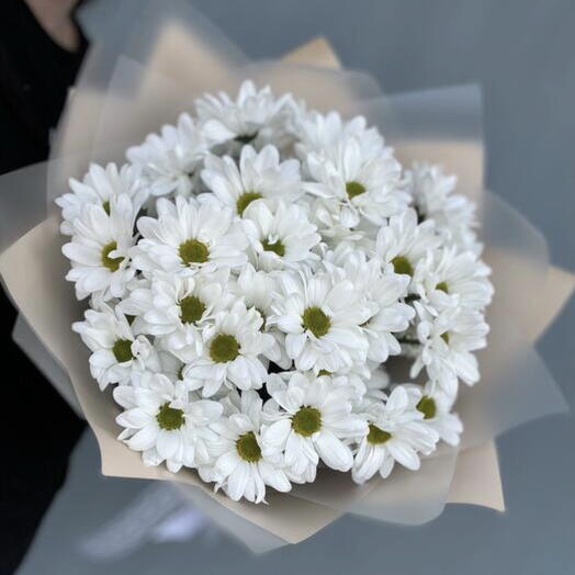 Стойкий букет из 5 кустовых ромашковых хризантем 🌸