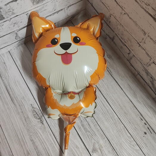 Шарик фольгированный фигурный "Корги"