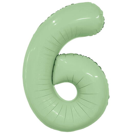 Цифра гелиевая 6 Олива