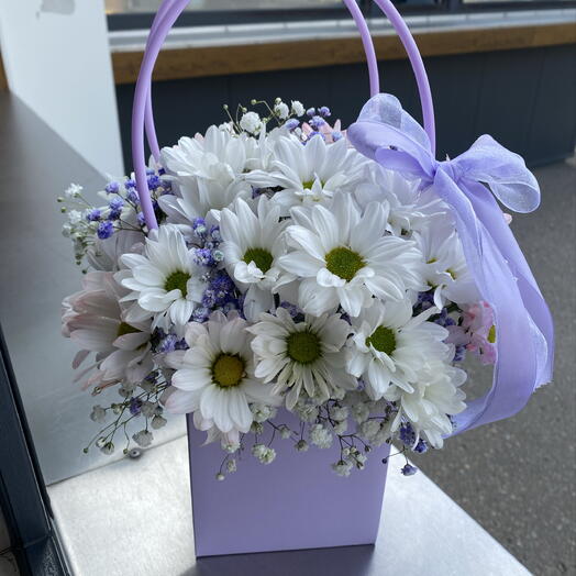 цветы в коробке Луна💜