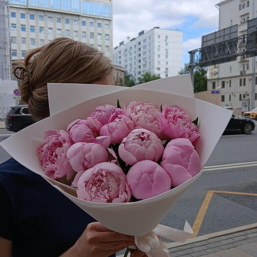 Букет из пионов 11 штук