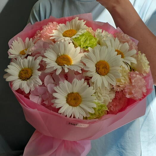 Нежный букет с ромашками 💕
