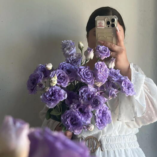 Лизиантус махровый сиреневый | охапка для дома 💜 7