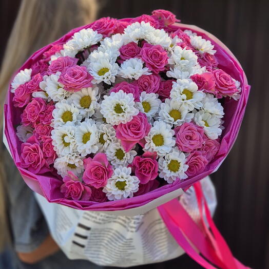 Яркий стильный букет 💝