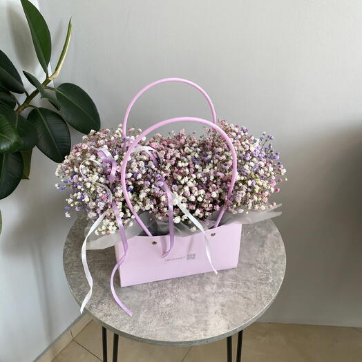Сумочка фиолетовых гипсофил 💜