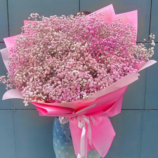 Стойкий букет гигант любимой розовая гипсофила 💞