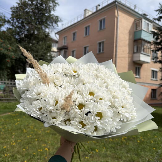 Монобукет из хризантем