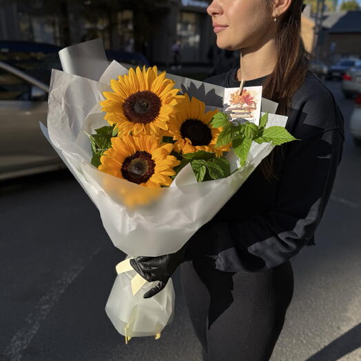 Букет из подсолнухов на 1 сентября 🌻