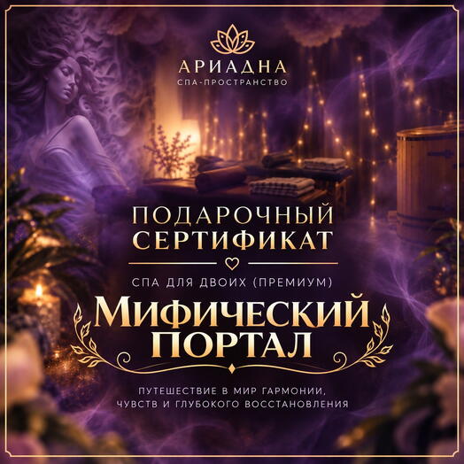 Премиальная СПА-программа для двоих - "Мифический портал" (подарочный сертификат)