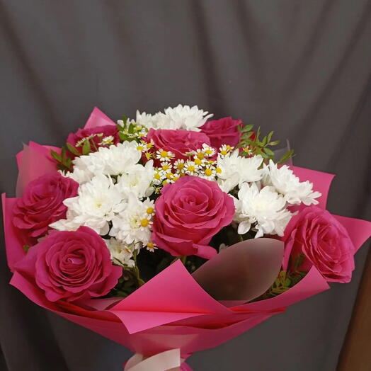 🌷🌷🌷🌷🌷 Эффектный букет с розой Пинк Флойд