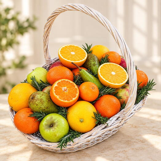 Cesta de frutas "explosión Fragante" / peso: 4.7 kg / Tamaño: 40*33*66 / fruta fresca / set de regalo / cesta de regalo