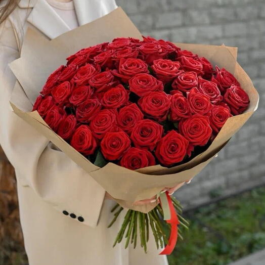 51 Red roses 50cm in craft