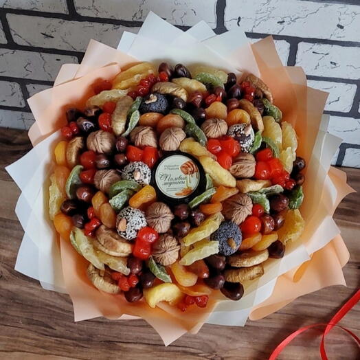 Букет с сухофруктами 😍 Сухофрукты Крем мед Букет на День Учителя