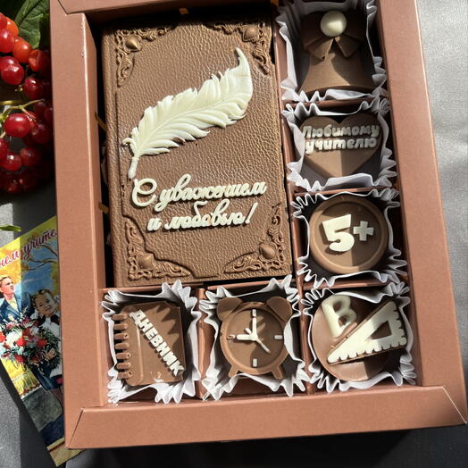 Сладкий подарок ко дню  учителя из бельгийского шоколада 🍫