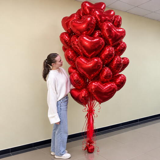Большая связка сердец (40шт) любые цвета