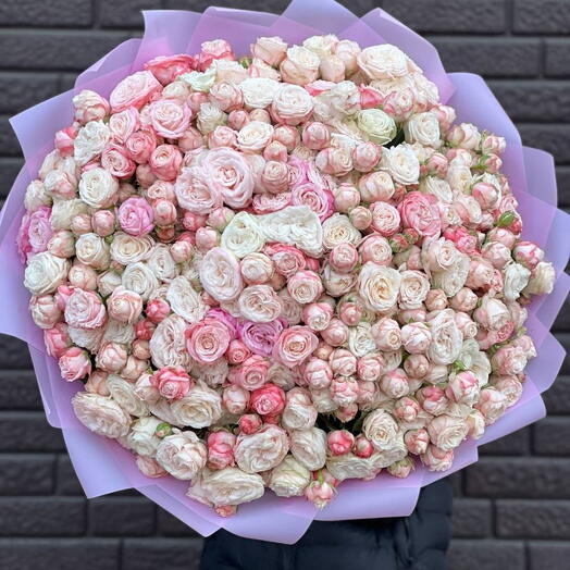 Букет из кустовых роз 101ш 💗