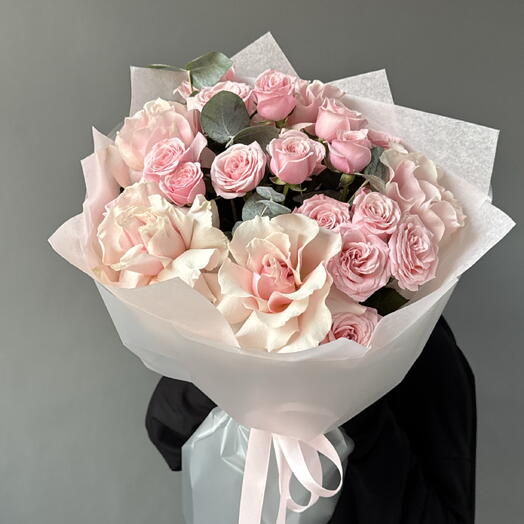 Букет с нежными розами 🌸🩷