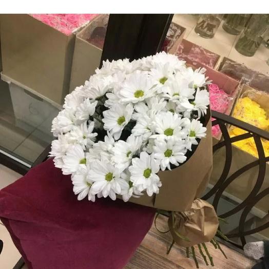 Mononoke of white chrysanthemums in Kraft