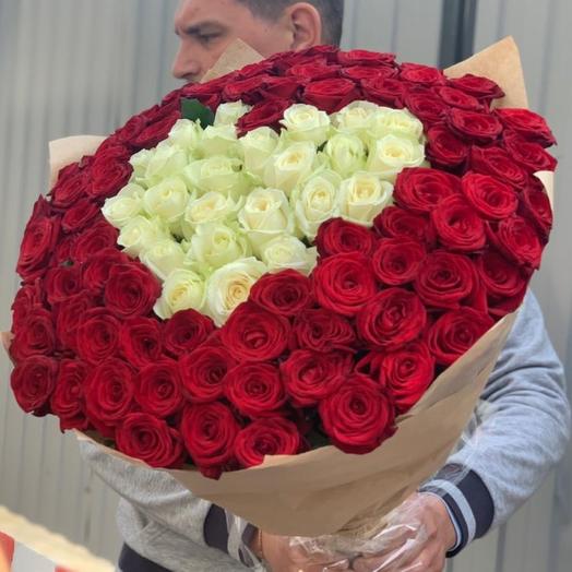 Corazón de 101 rosas