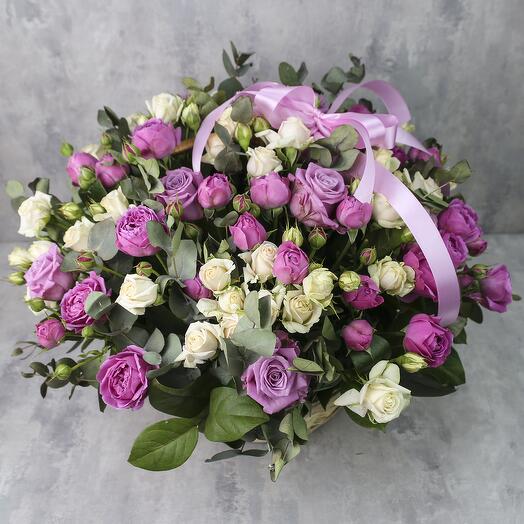 Basket of flowers "Madrid"
