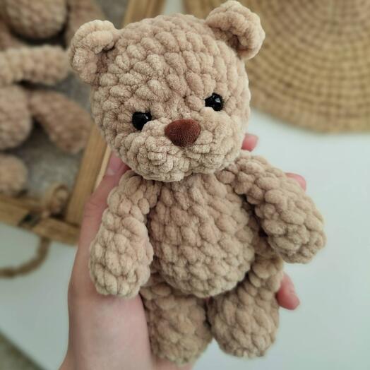 Handmade plush coffee bear