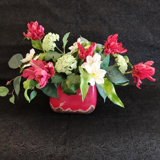 Ladies' whim (Composition of decorative flowers)