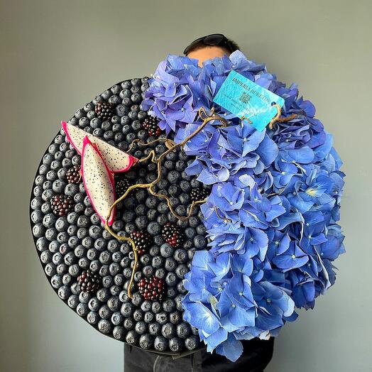 Букет из голубики и ежевики; Ягодный Букет; Необычный Букет; Букет на день рождения ;