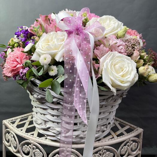 Basket with flowers