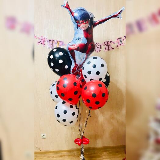 Balloons Lady Bug lady Bag 9 pcs