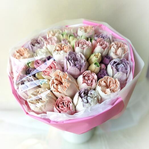 Большой букет из зефирных цветов🌷🌷🌷 Для подарка