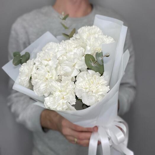 Mini ramo de Dianthus blanco