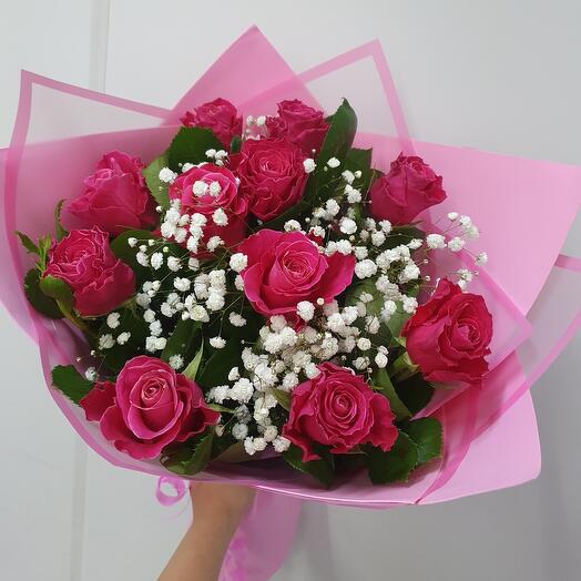 Bouquet of roses Raspberry