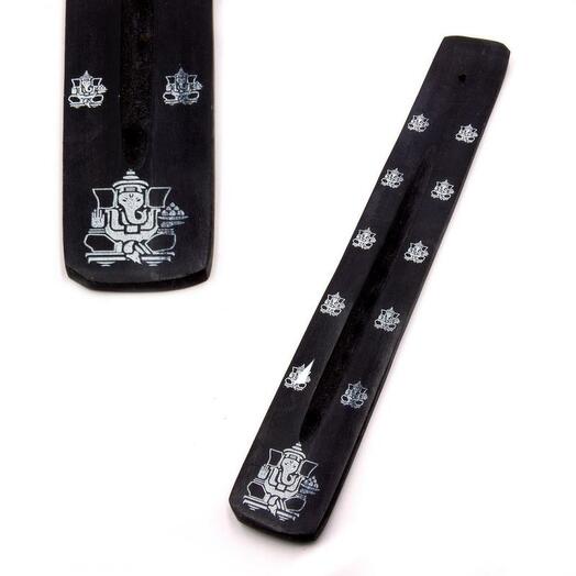 Incense Stand Ski White Ganesh Pattern