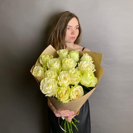 White Roses 15 pcs