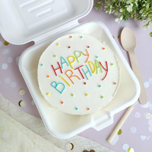 Бенто торт на день рождения "Happy birthday"
